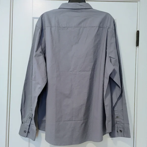 NWT 2XL Calvin Klein Jeans Long Sleeve Button Up Stretch Oxford Shirt Blue NEW - Picture 8 of 9
